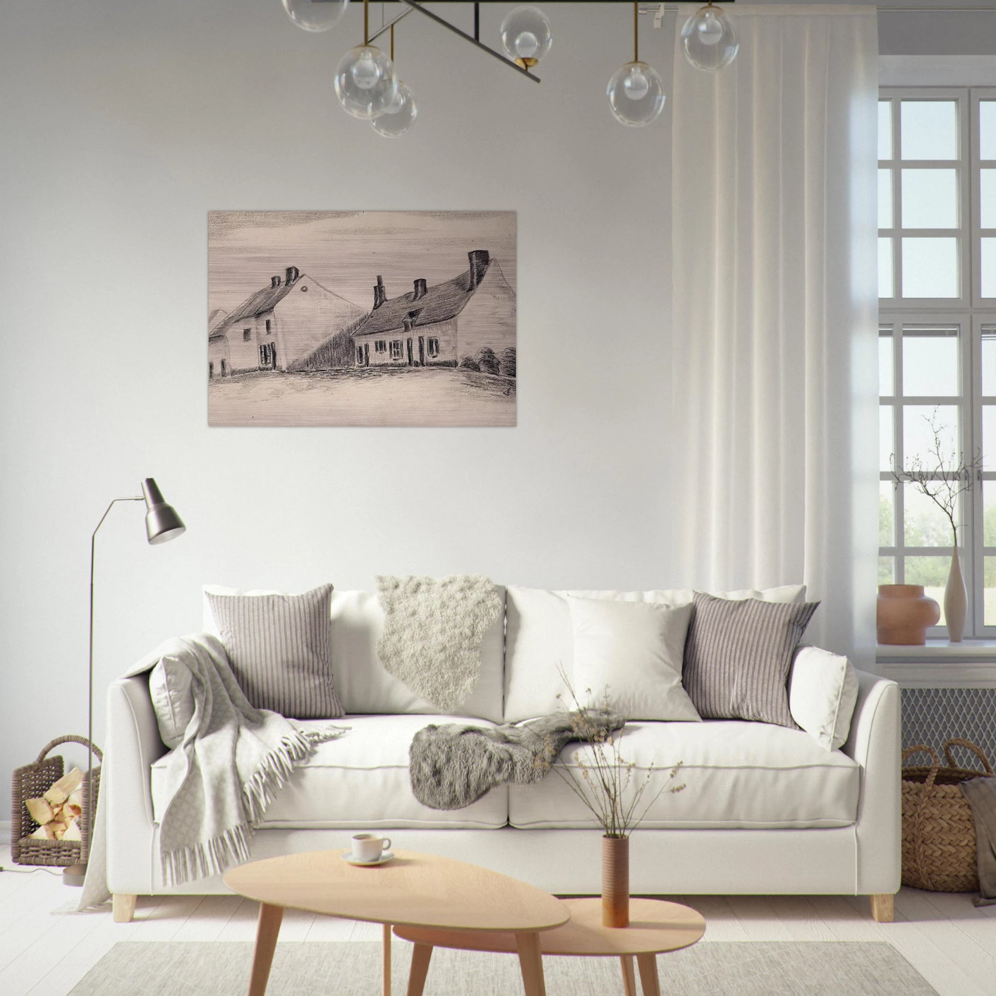 A Zandmennik house - Vincent van Gogh Brushed Aluminum Print - 70x100 cm / 28x40 inches | Vincent van Gogh Aluminum Print | Vincent van Gogh Prints