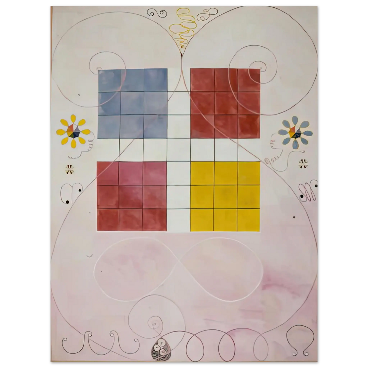 Hilma af Klint - DE TIO ST RSTA N 10 ALDERDOMEN 1907 Wall art - 40x50 cm / 16x20 Inches - Fine Art Poster - -