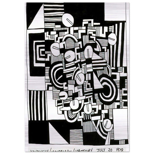 UNTITLED 1978 - Keith Haring Brushed Aluminum Print - 70x100 cm / 28x40 inches | Keith Haring Aluminum Print | Keith Haring Prints