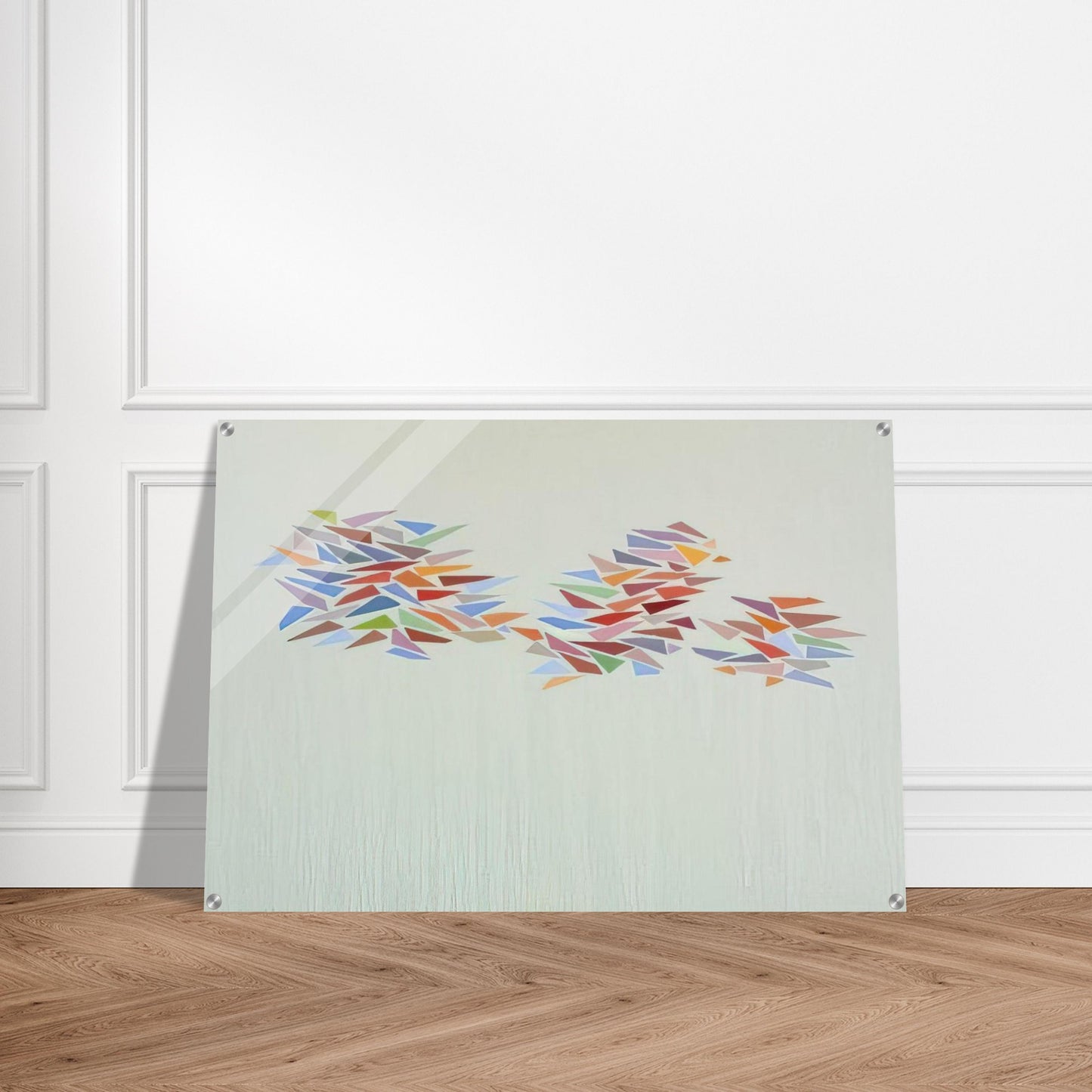 Bright Colors on Pale Green - 1976 - Robert Goodnough Acrylic Print - 70x100 cm / 28x40″ inches