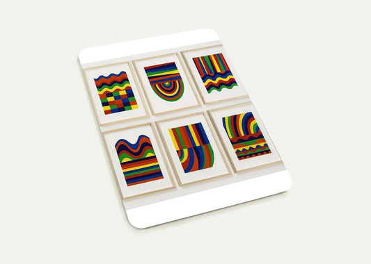 Arcs and Bands in Colors By Sol LeWitt Pack of 10 Post Cards | Sol LeWitt Post Cards | A6 (10.5 x 14.8 cm) - 4.1 x 5.8 inches