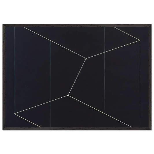 STRUCTURAL CONSTELLATION TO FERDINAND HODLER 1954 - Josef Albers 70x100 cm / 28x40 inches Framed Art Print – Black Wooden Frame