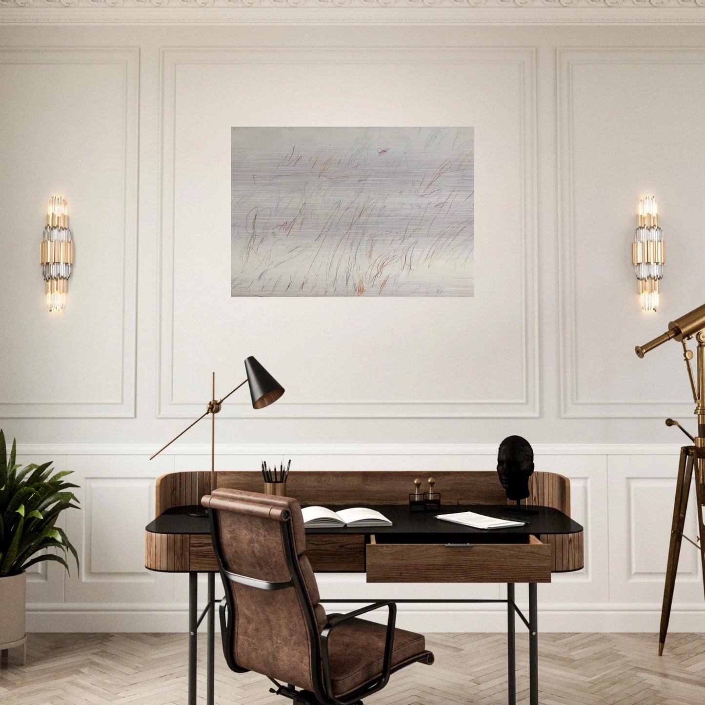 Sunset - Cy Twombly Brushed Aluminum Print - 70x100 cm / 28x40 inches | Cy Twombly Aluminum Print | Cy Twombly Prints