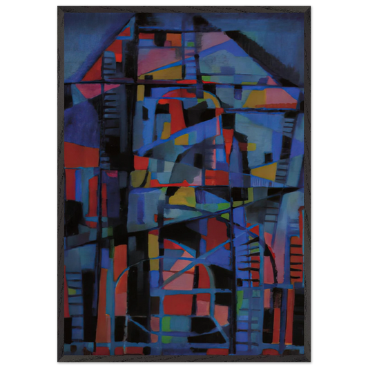 Angelus domini nuntiavit mari - 1947 - Alfred Manessier 70x100 cm / 28x40 inches Framed Art Print – Black Wooden Frame