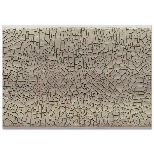 Cretto Grande Bianco - 1982 - Alberto Burri Brushed Aluminum Print - 70x100 cm / 28x40 inches | Alberto Burri Aluminum Print | Alberto Burri Prints