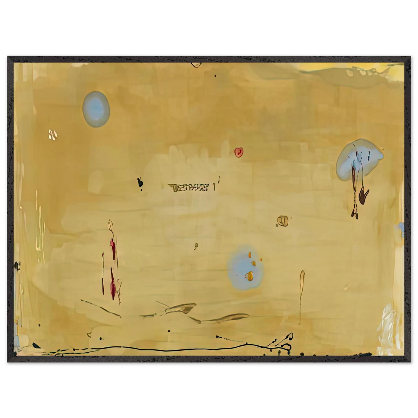Helen Frankenthaler - Brother Angel, 1983- Wall Art - 21x29.7 cm / 8x12" - Premium Wooden Framed Poster With Fine Art Paper-canvas - Black frame