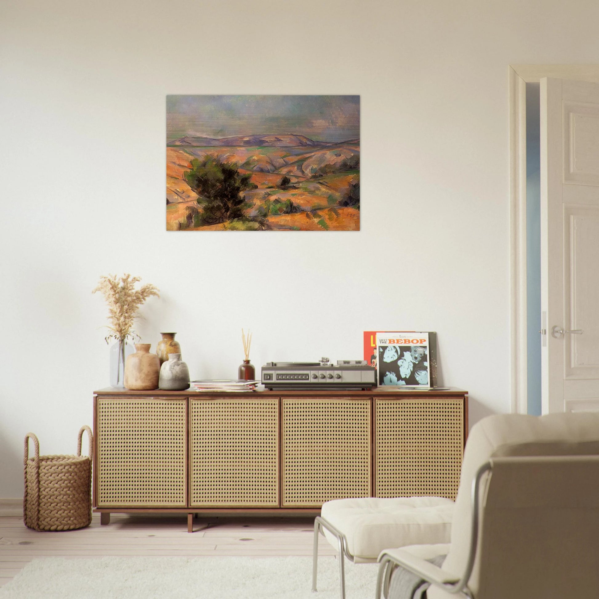 Mount Sainte-Victoire Seen from Gardanne - Paul Cézanne Brushed Aluminum Print - 70x100 cm / 28x40 inches | Paul Cézanne Aluminum Print | Paul Cézanne Prints