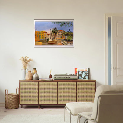 THE SQUARE IN HYERES - Raoul Dufy Brushed Aluminum Print - 70x100 cm / 28x40 inches | Raoul Dufy Aluminum Print | Raoul Dufy Prints