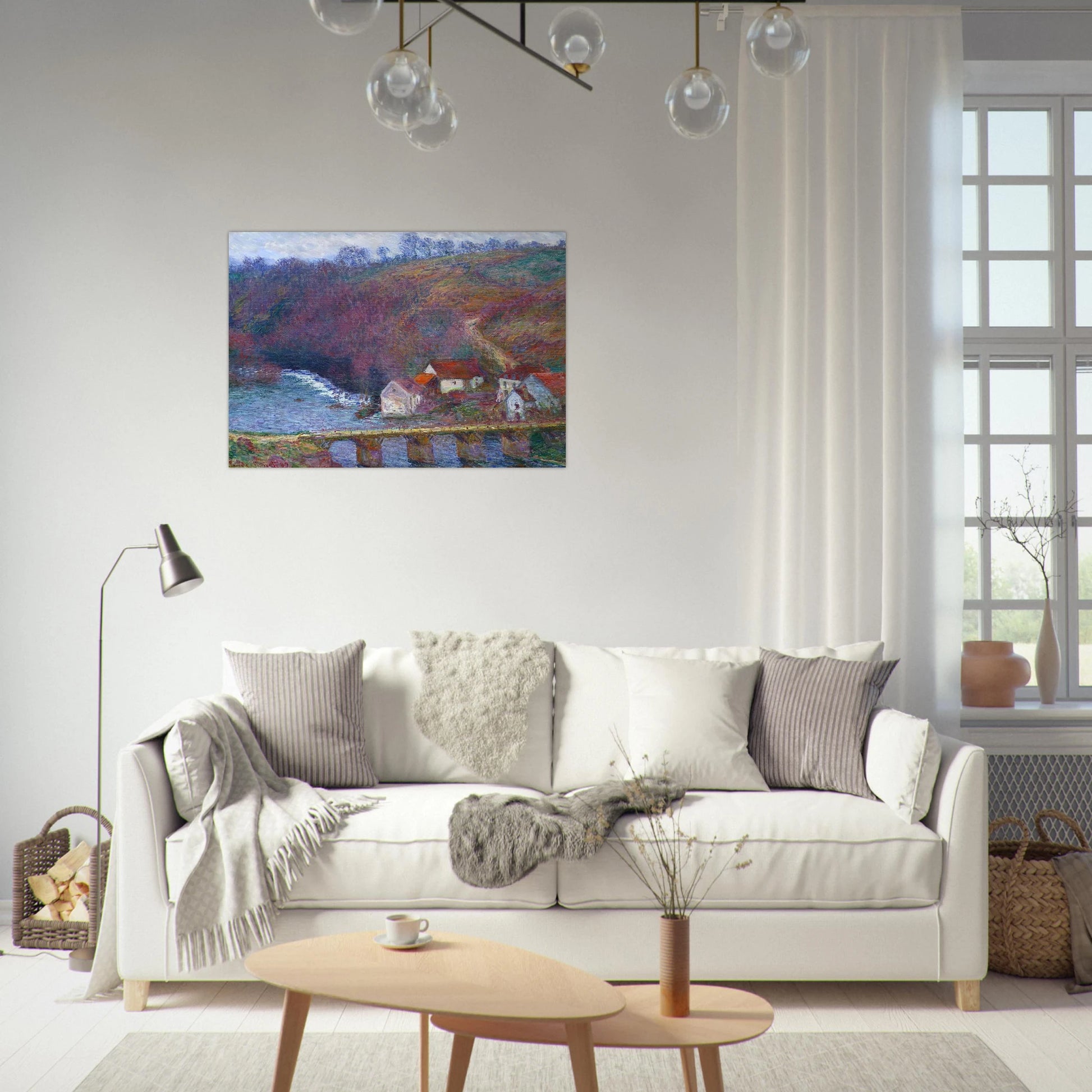 The Grande Creuse by the Bridge at Vervy - claude monet Brushed Aluminum Print - 70x100 cm / 28x40 inches | claude monet Aluminum Print | claude monet Prints