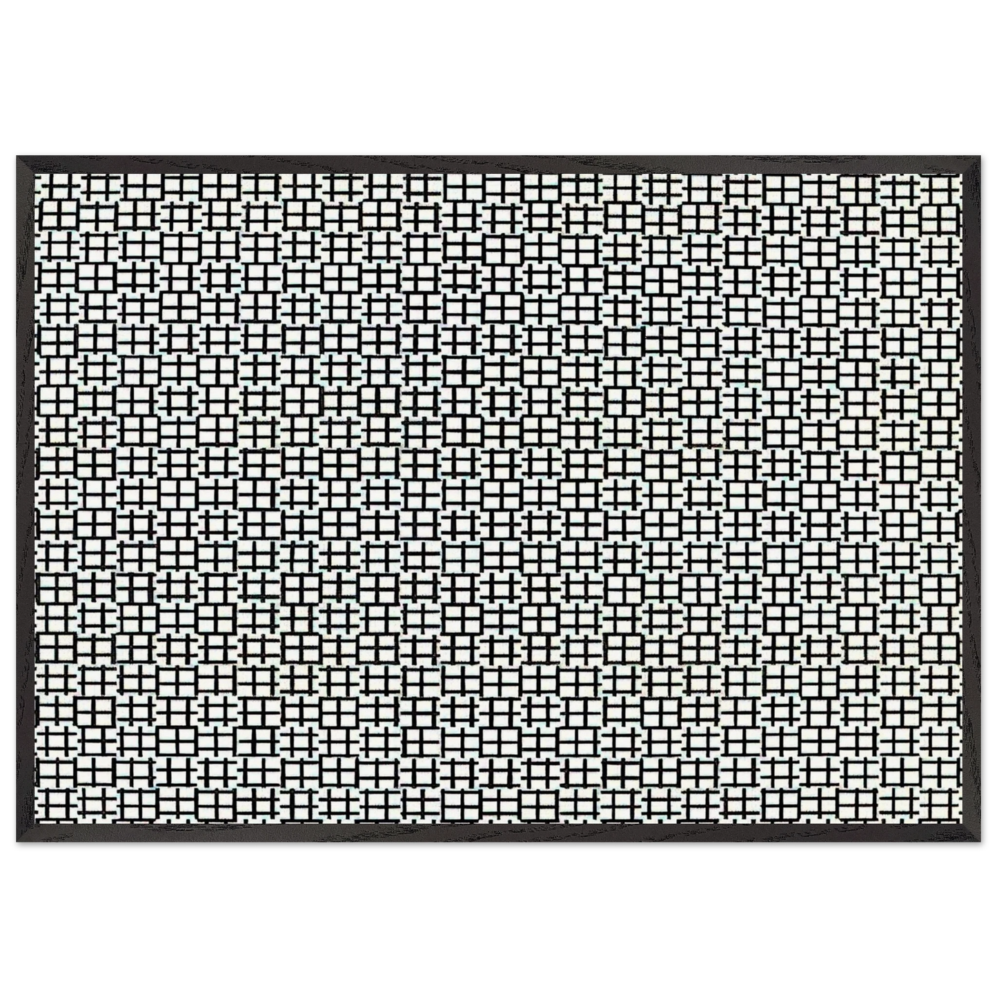 Untitled Verticals and Horizontals - 1970 - Francois Morellet 70x100 cm / 28x40 inches Framed Art Print – Black Wooden Frame