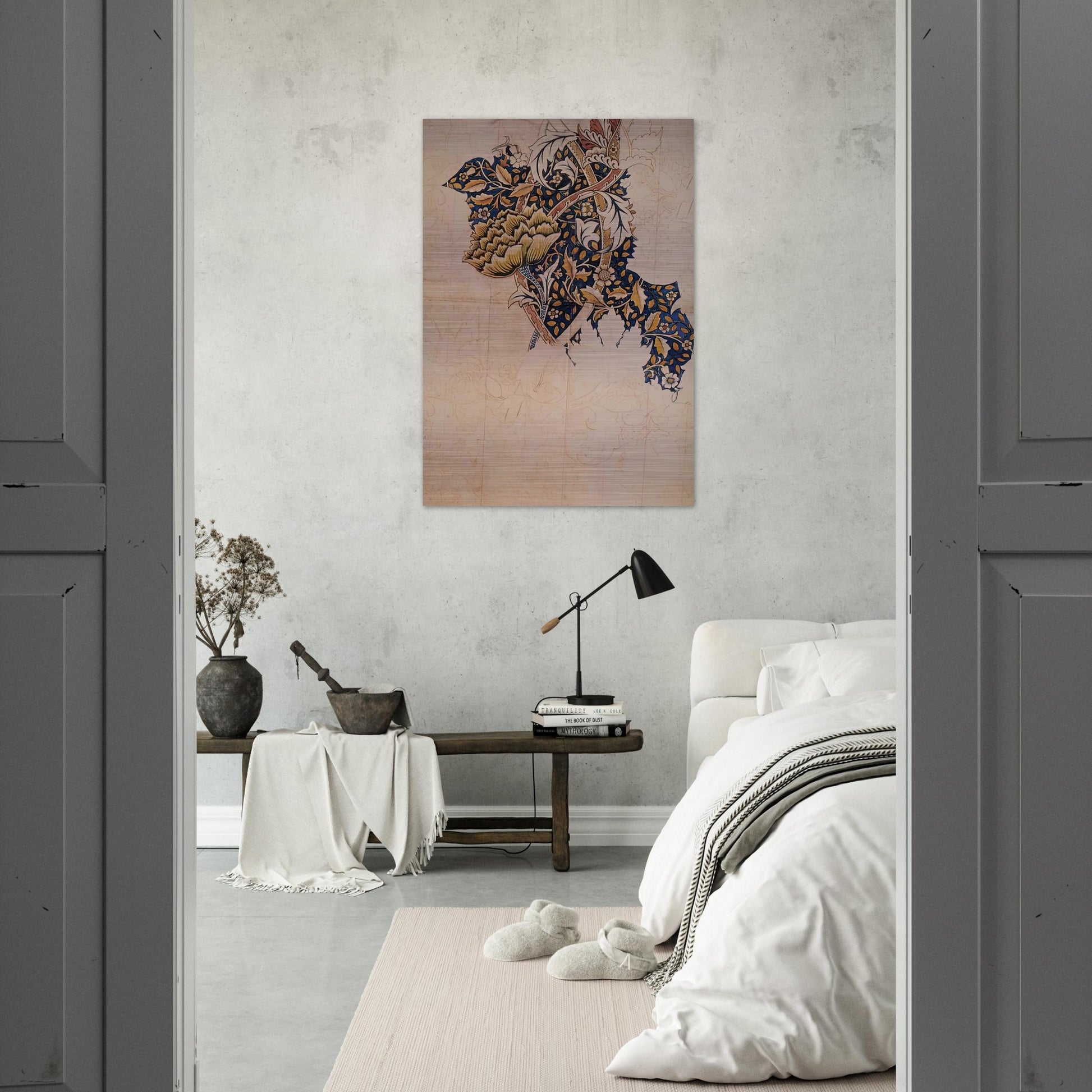 DESIGN FOR WINDRUSH PRINTED TEXTILE 1883 - William Morris Brushed Aluminum Print - 70x100 cm / 28x40 inches | William Morris Aluminum Print | William Morris Prints