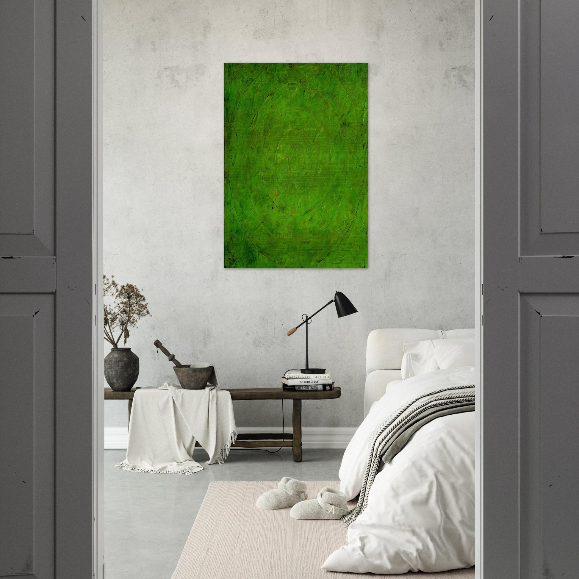 GREEN TARGET - Jasper Johns Brushed Aluminum Print - 70x100 cm / 28x40 inches | Jasper Johns Aluminum Print | Jasper Johns Prints
