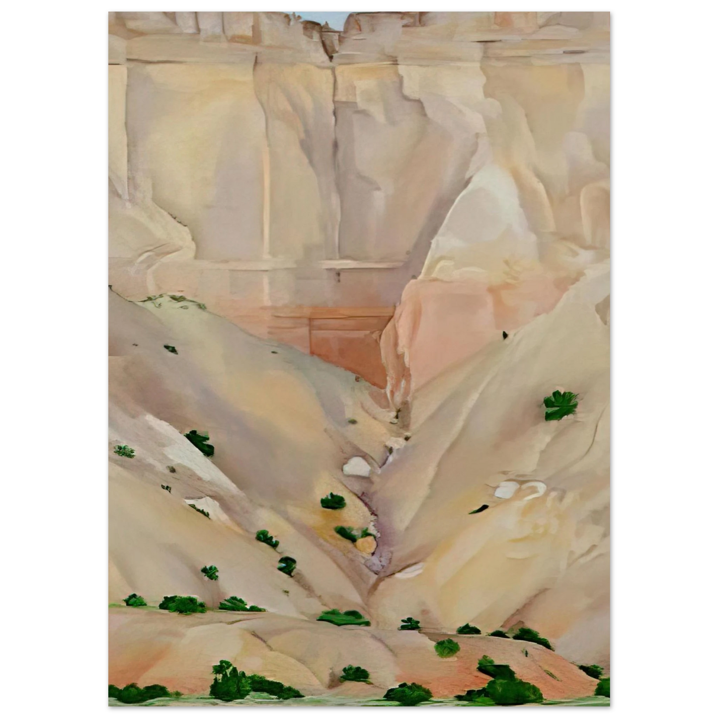 Georgia O'Keeffe - Cliffs Beyond Abiquiu, Dry Waterfall Fine Art Poster