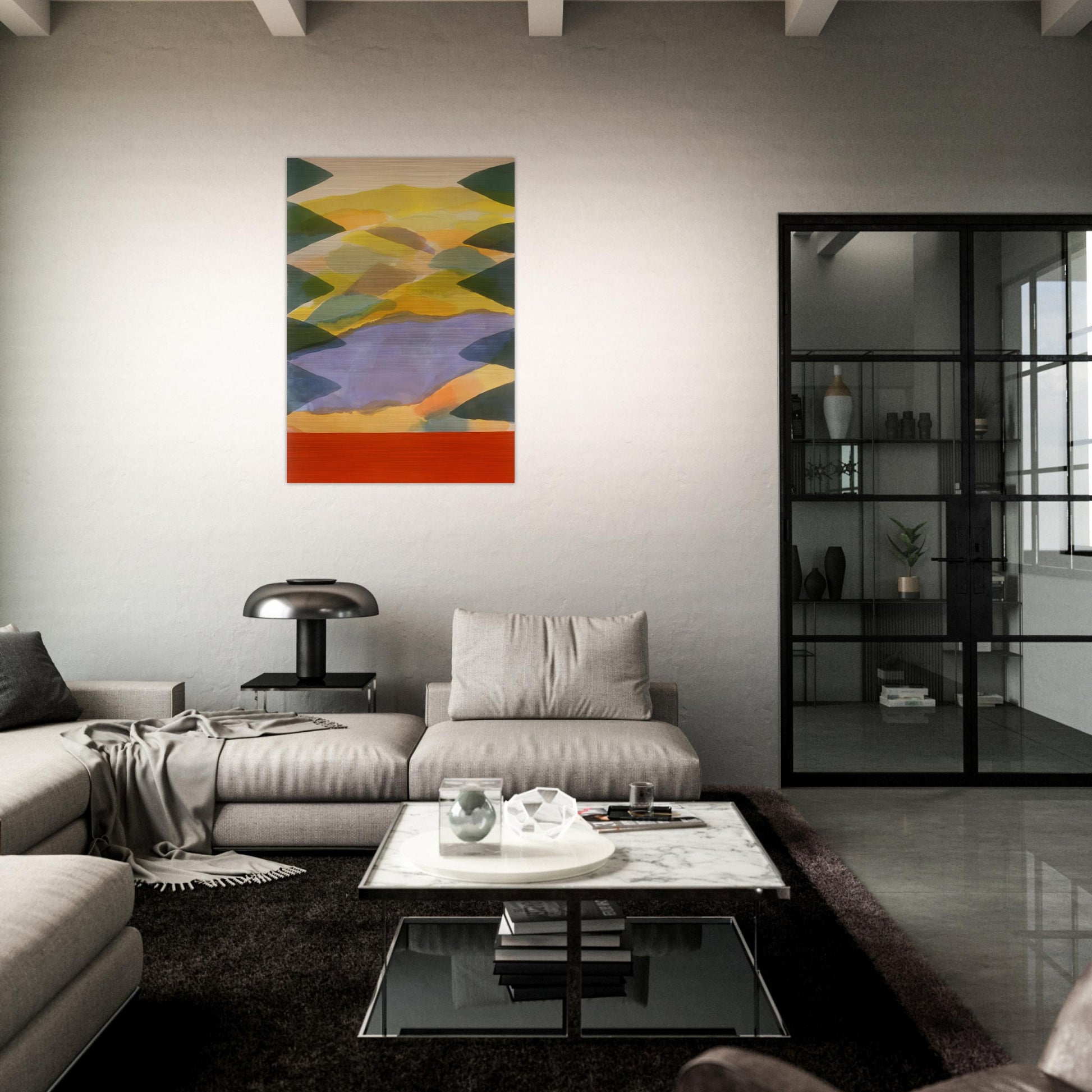 Imagination's Door - 1980 - Ronnie Landfield Brushed Aluminum Print - 70x100 cm / 28x40 inches | Ronnie Landfield Aluminum Print | Ronnie Landfield Prints