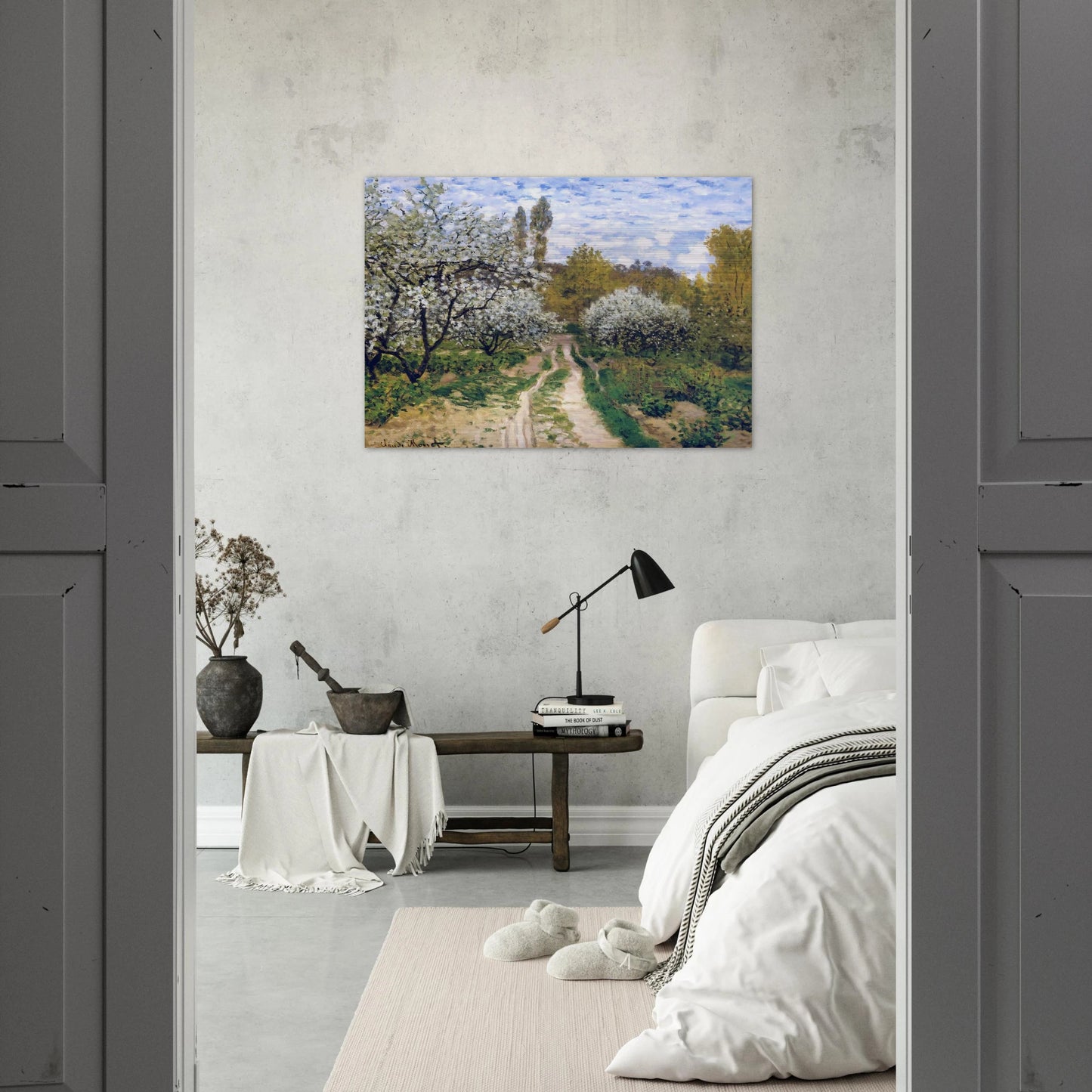 Trees in Bloom - claude monet Brushed Aluminum Print - 70x100 cm / 28x40 inches | claude monet Aluminum Print | claude monet Prints