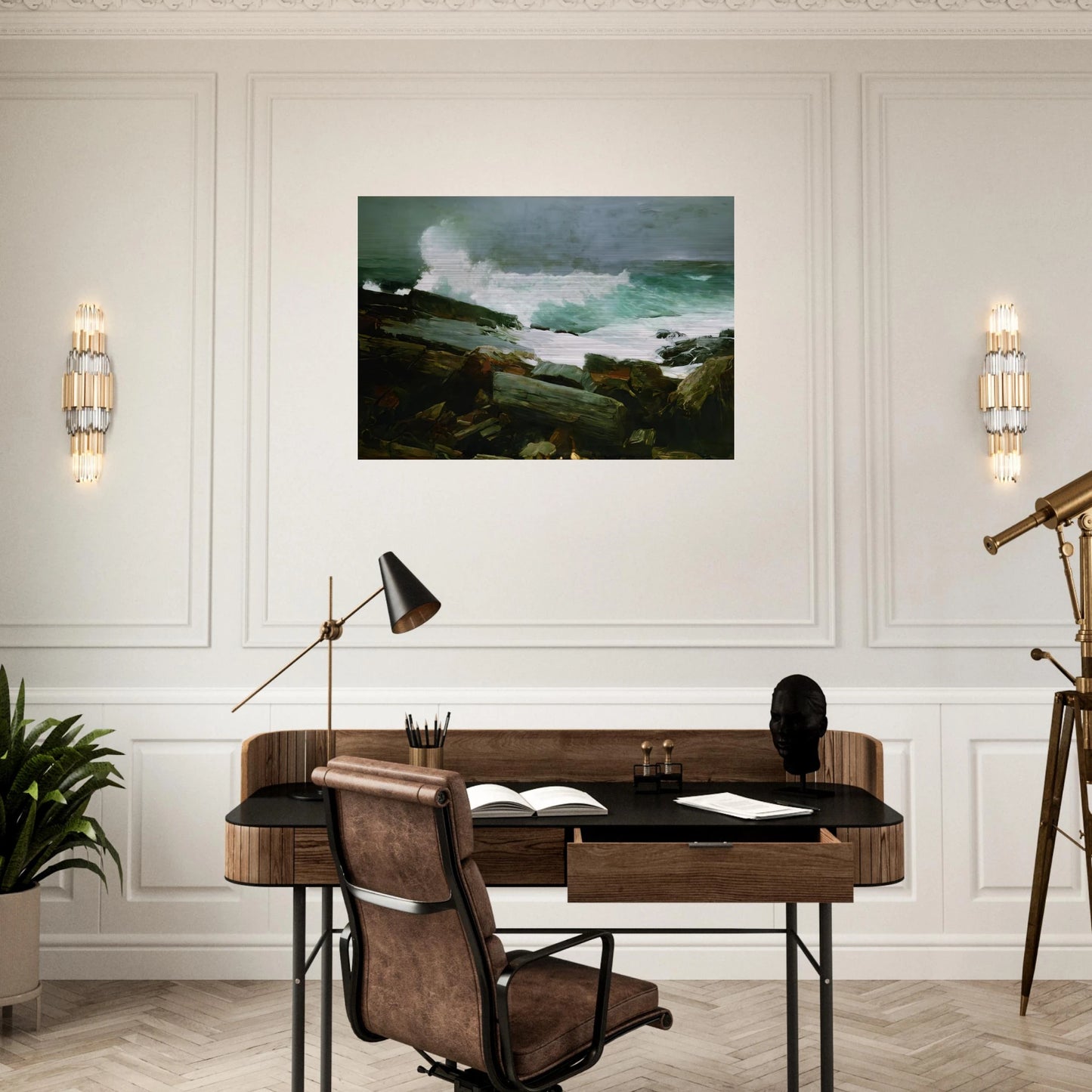 WEATHERBEATEN 1894 - Winslow Homer Brushed Aluminum Print - 70x100 cm / 28x40 inches | Winslow Homer Aluminum Print | Winslow Homer Prints