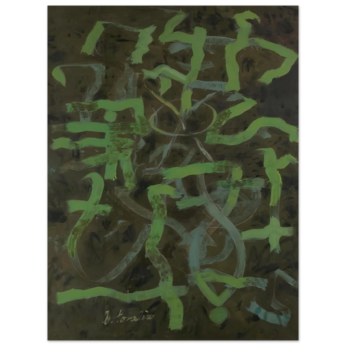 Bradley Walker Tomlin - Green - 1948  75x100 cm / 30x40inches Fine Art Poster