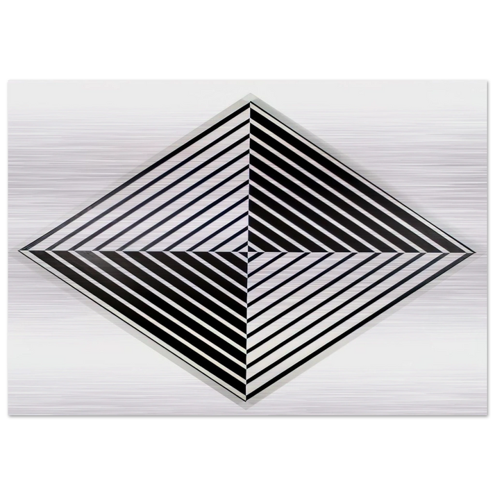 Black and White - 1952 - Carmen Herrera Brushed Aluminum Print - 70x100 cm / 28x40 inches | Carmen Herrera Aluminum Print | Carmen Herrera Prints