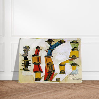 The hat makes the man - Max Ernst Acrylic Print - 70x100 cm / 28x40″ inches