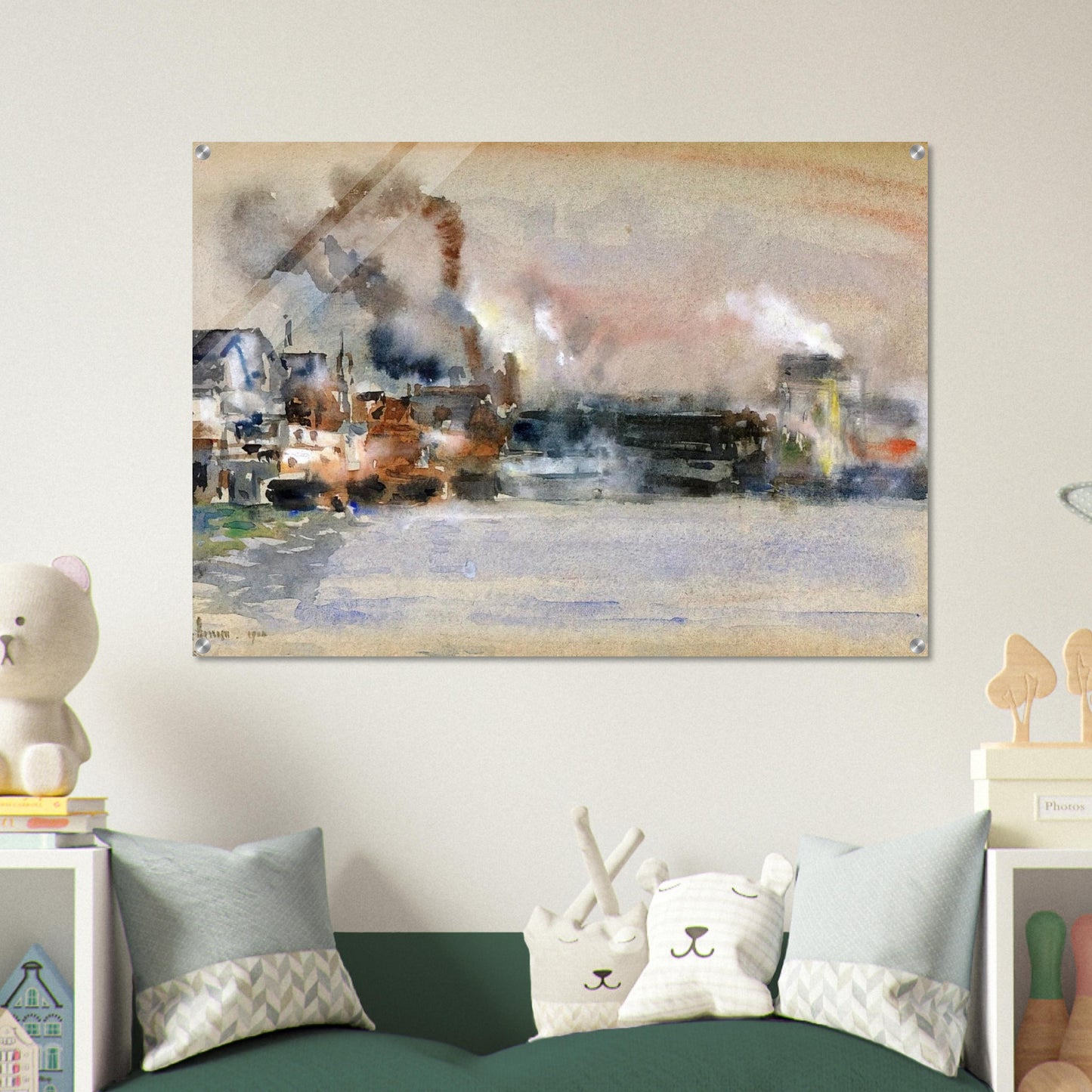 Portland Harbor - Childe Hassam Acrylic Print - 70x100 cm / 28x40″ inches