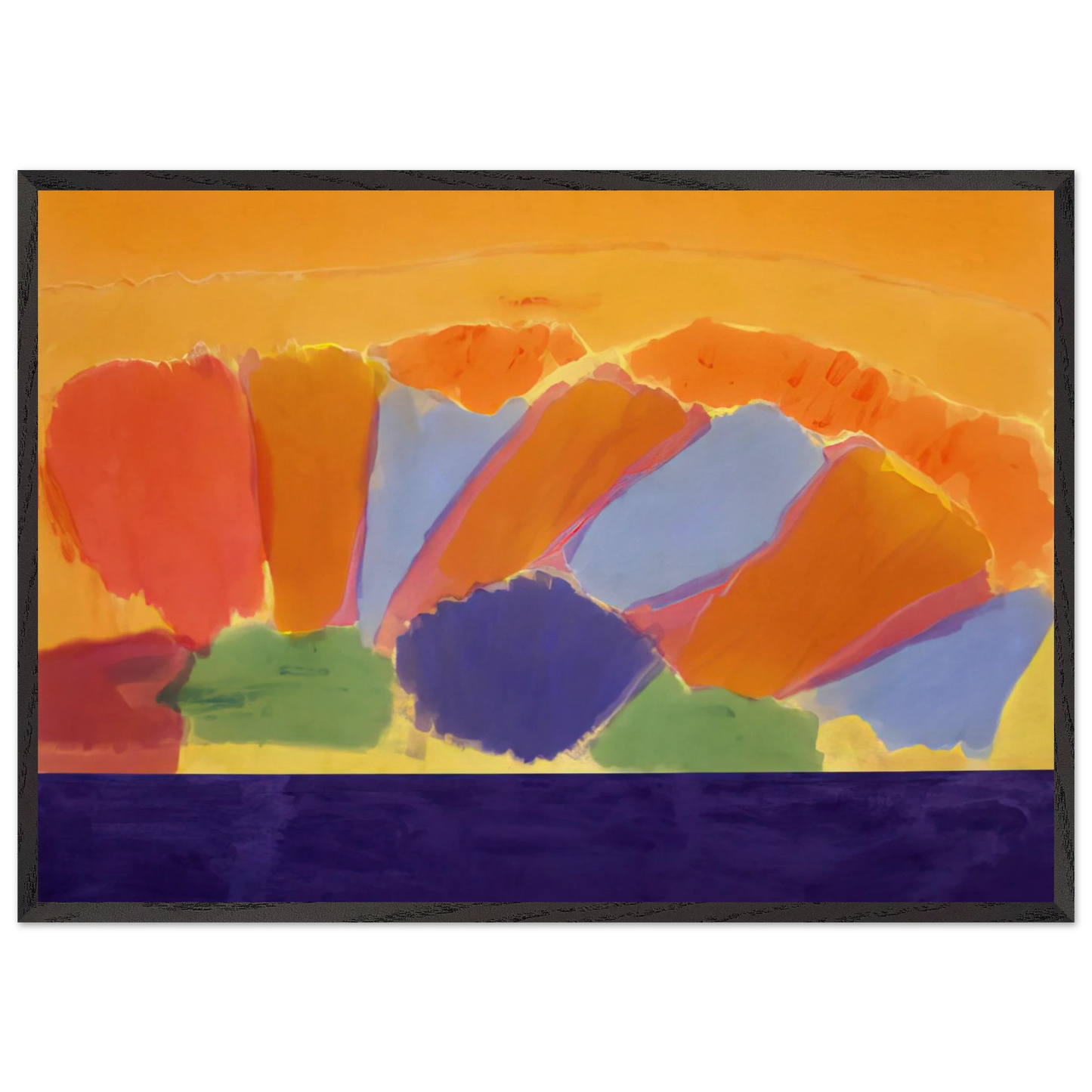 Uriel - 1978 - Ronnie Landfield 70x100 cm / 28x40 inches Framed Art Print – Black Wooden Frame