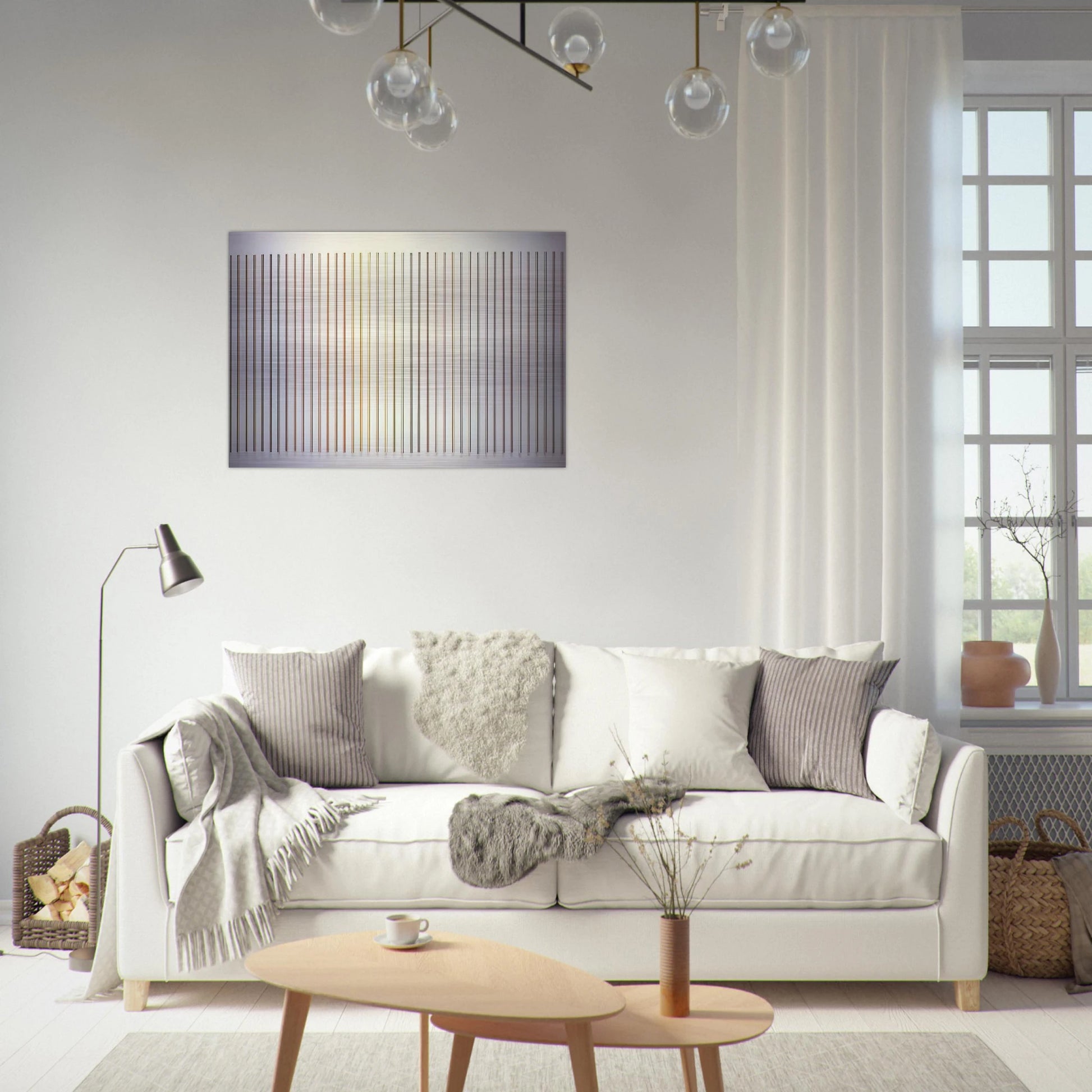 Color Needles - 1984 - Gene Davis Brushed Aluminum Print - 70x100 cm / 28x40 inches | Gene Davis Aluminum Print | Gene Davis Prints