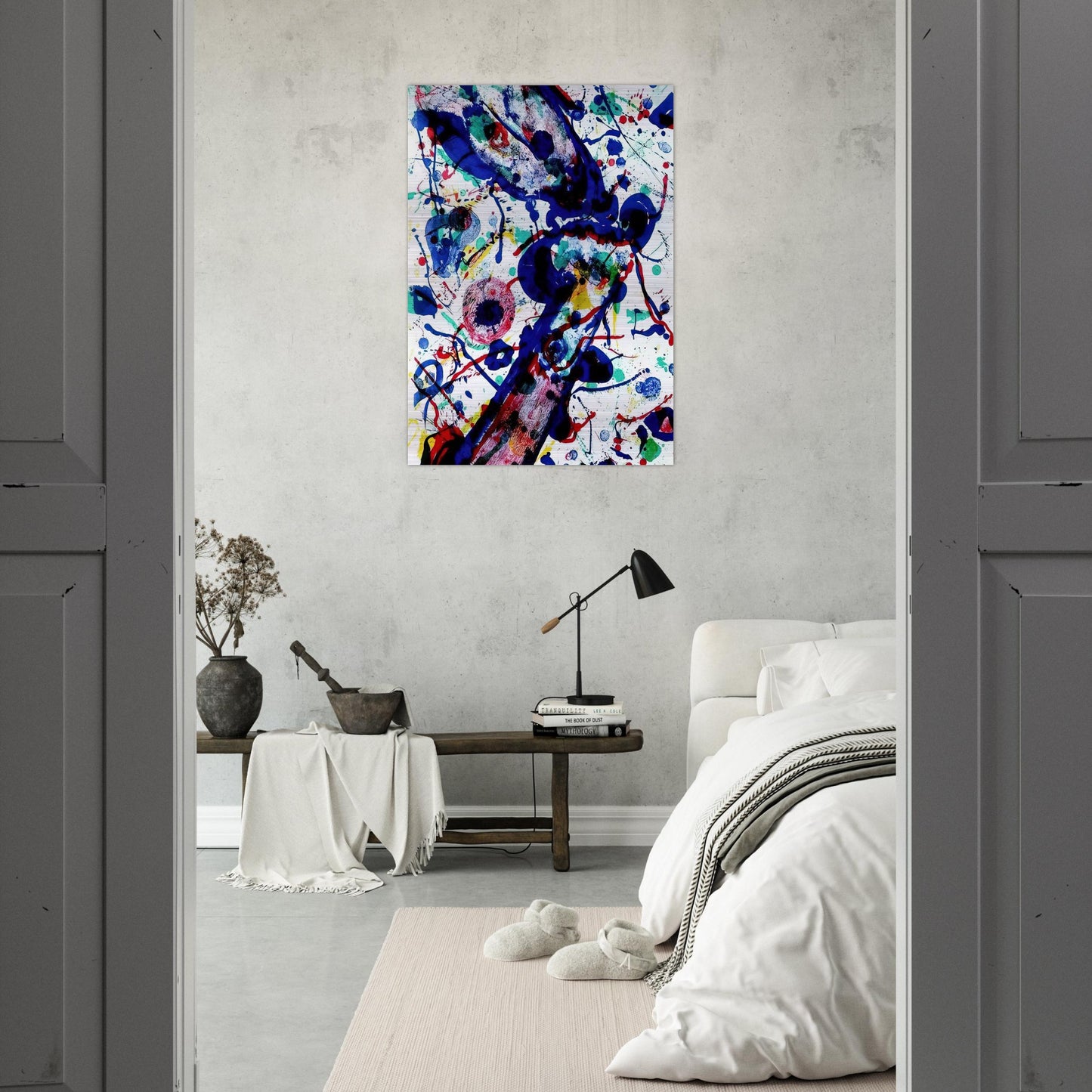 Untitled from Michel Waldberg s Posmes dans le ciel - Sam Francis Brushed Aluminum Print - 70x100 cm / 28x40 inches | Sam Francis Aluminum Print | Sam Francis Prints