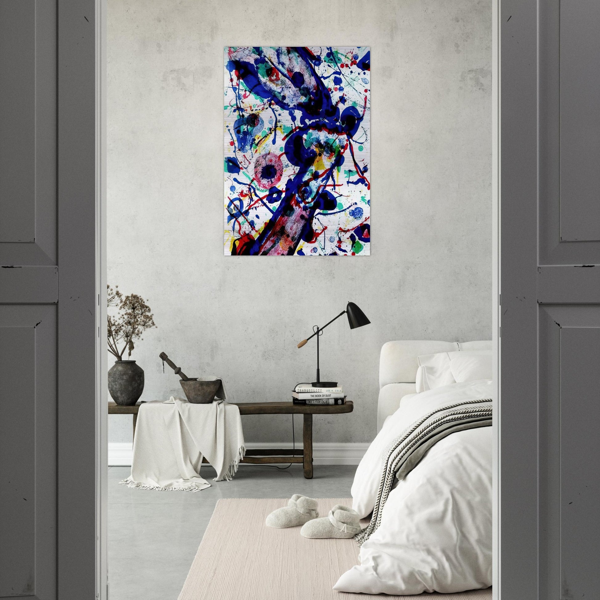 Untitled from Michel Waldberg s Posmes dans le ciel - Sam Francis Brushed Aluminum Print - 70x100 cm / 28x40 inches | Sam Francis Aluminum Print | Sam Francis Prints