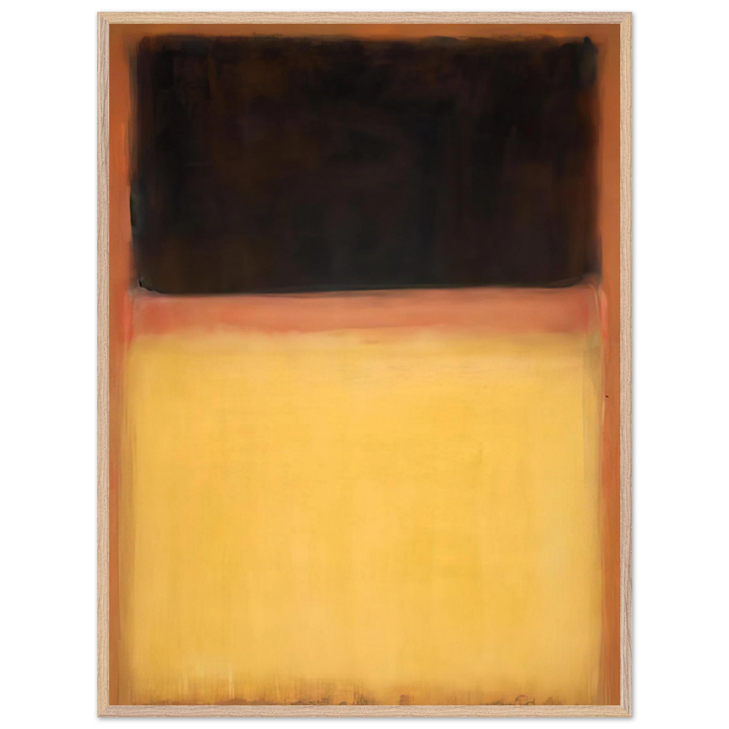 Mark Rothko - No.9 Dark over Light Earth - 1954 Wall Art - 30x40 cm / 12x16 inches - Premium Wooden Framed Poster With Fine Art Paper - White frame