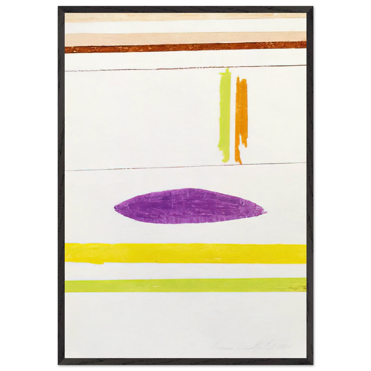 Untitles - 1964 - Ronnie Landfield 70x100 cm / 28x40 inches Framed Art Print – Black Wooden Frame