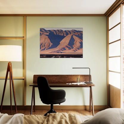 INYO MOUNTAINS 1944 - Maynard Dixon Brushed Aluminum Print - 70x100 cm / 28x40 inches | Maynard Dixon Aluminum Print | Maynard Dixon Prints