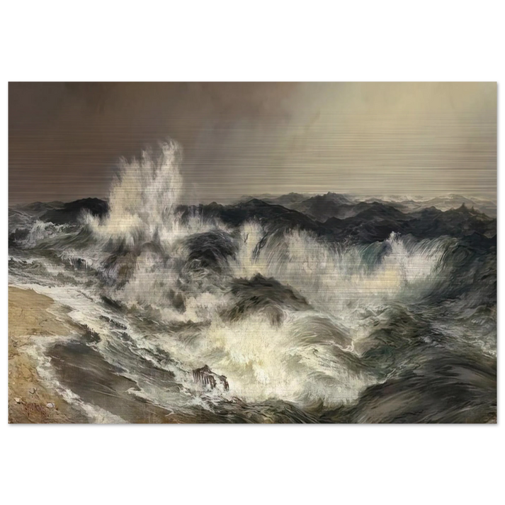 The Much Resounding Sea - Thomas Moran Brushed Aluminum Print - 70x100 cm / 28x40 inches | Thomas Moran Aluminum Print | Thomas Moran Prints