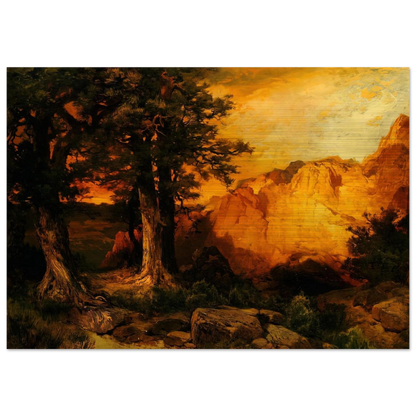 The Grand Canyon - Thomas Moran Brushed Aluminum Print - 70x100 cm / 28x40 inches | Thomas Moran Aluminum Print | Thomas Moran Prints