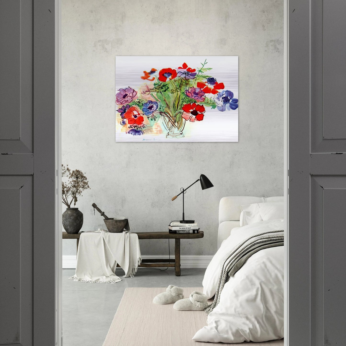 BOUQUET OF FLOWERS 1937 - Raoul Dufy Brushed Aluminum Print - 70x100 cm / 28x40 inches | Raoul Dufy Aluminum Print | Raoul Dufy Prints