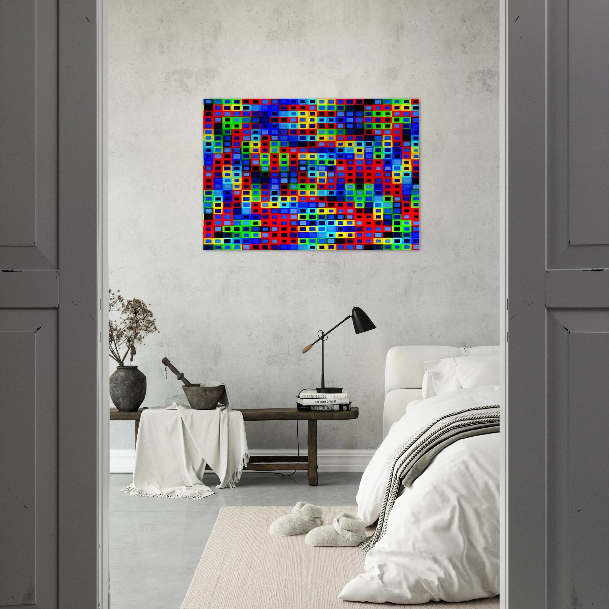 Orion-K - 1972 - Victor Vasarely Brushed Aluminum Print - 70x100 cm / 28x40 inches | Victor Vasarely Aluminum Print | Victor Vasarely Prints