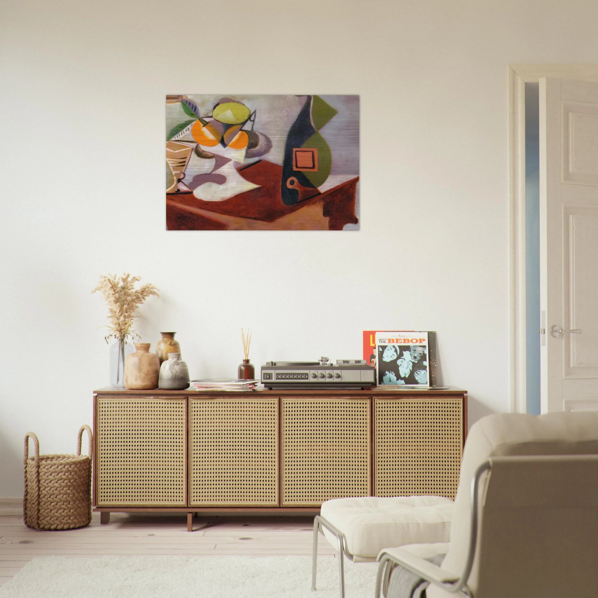 Still life with lemon and oranges - Pablo Picasso Brushed Aluminum Print - 70x100 cm / 28x40 inches | Pablo Picasso Aluminum Print | Pablo Picasso Prints