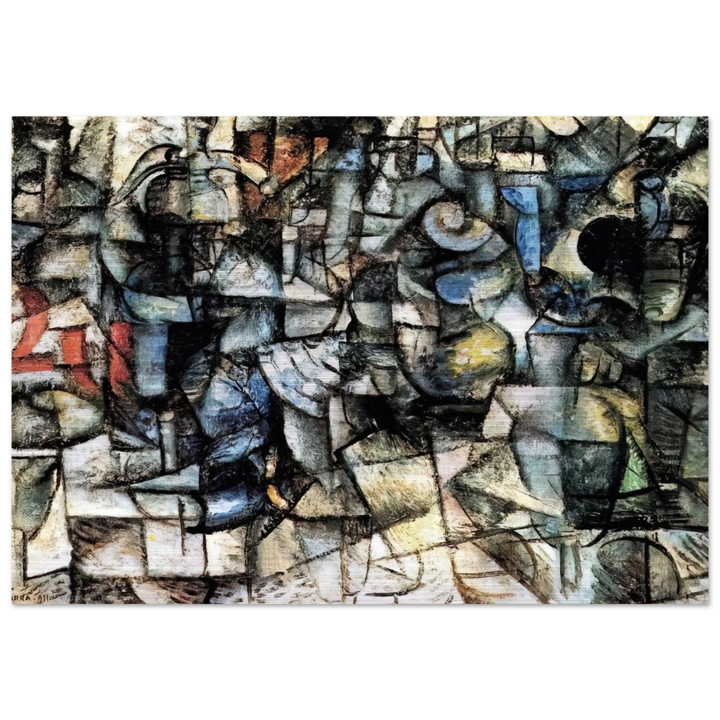 RITMI DI OGGETTI 1911 - Carlo Carra Brushed Aluminum Print - 70x100 cm / 28x40 inches | Carlo Carra Aluminum Print | Carlo Carra Prints
