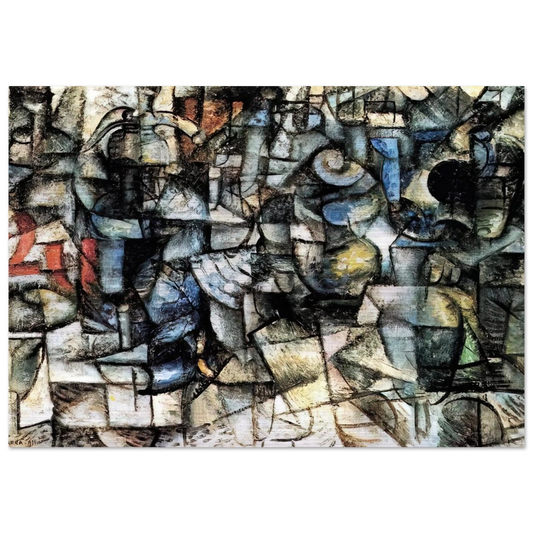RITMI DI OGGETTI 1911 - Carlo Carra Brushed Aluminum Print - 70x100 cm / 28x40 inches | Carlo Carra Aluminum Print | Carlo Carra Prints
