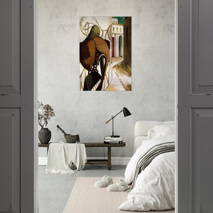 THE VEXATIONS OF THE THINKER 1915 - Giorgio de Chirico Brushed Aluminum Print - 70x100 cm / 28x40 inches | Giorgio de Chirico Aluminum Print | Giorgio de Chirico Prints
