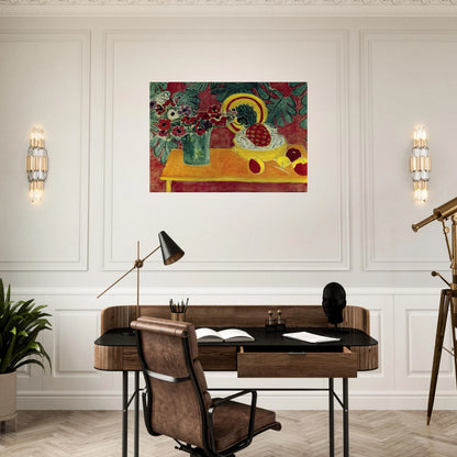 PINEAPPLE AND ANEMONES 1940 - Henri Matisse Brushed Aluminum Print - 70x100 cm / 28x40 inches | Henri Matisse Aluminum Print | Henri Matisse Prints