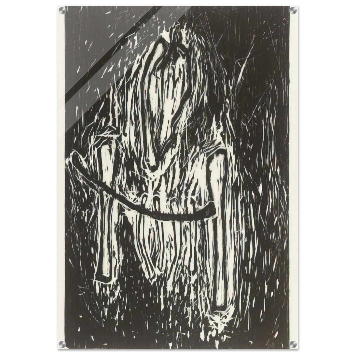 HEAD AND BONES 1980 - Susan Rothenberg Acrylic Print - 70x100 cm / 28x40″ inches