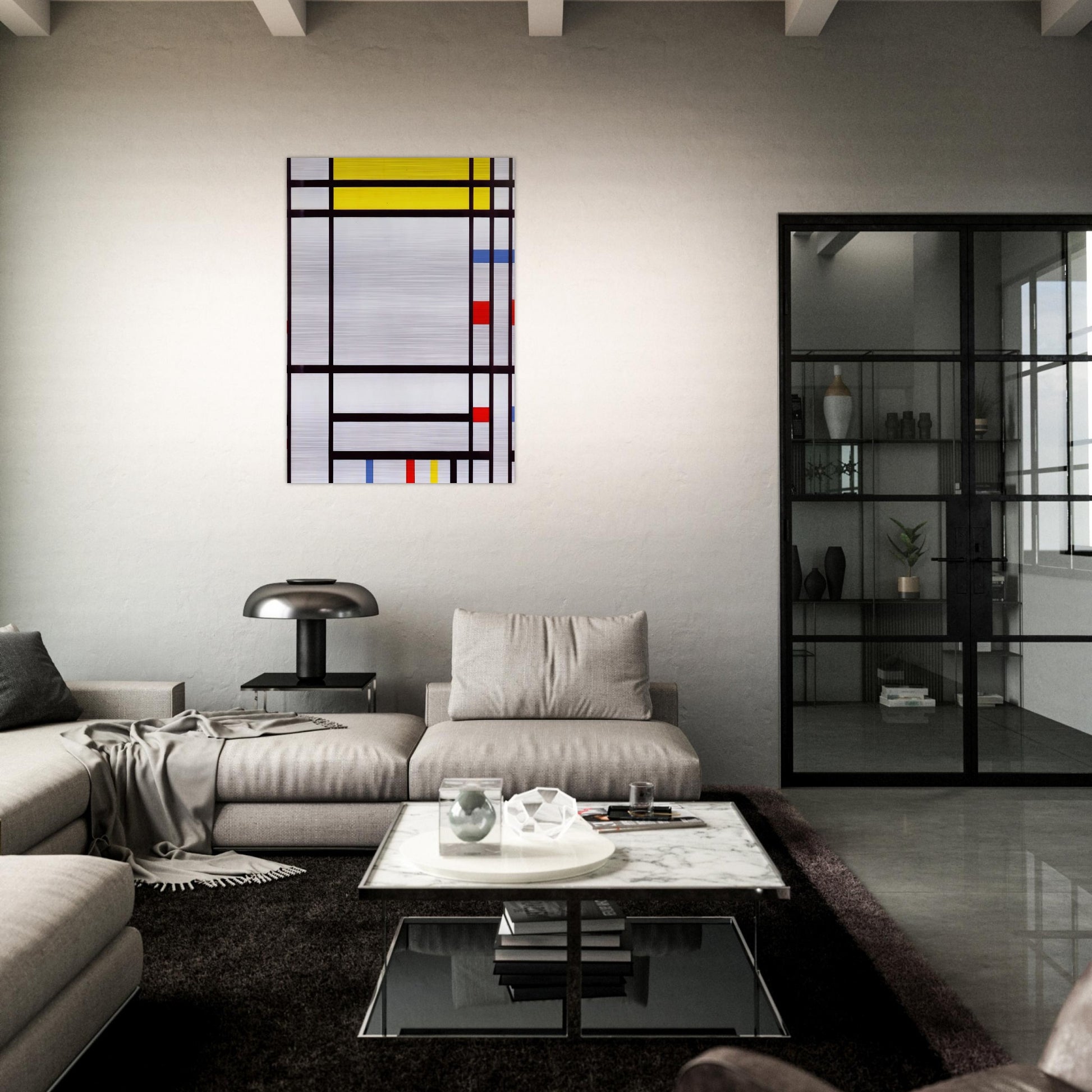 Place de la Concorde - Piet Mondrian Brushed Aluminum Print - 70x100 cm / 28x40 inches | Piet Mondrian Aluminum Print | Piet Mondrian Prints