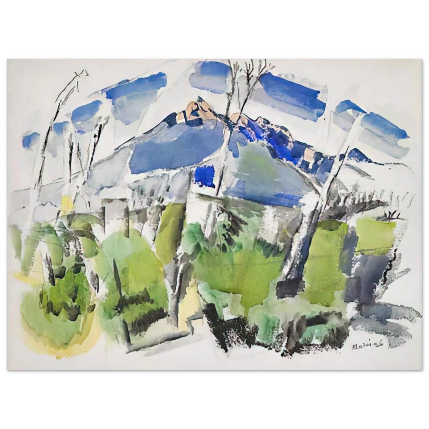John Marin - Mt. Chocorua No. 1 - 1926  75x100 cm / 30x40inches Fine Art Poster