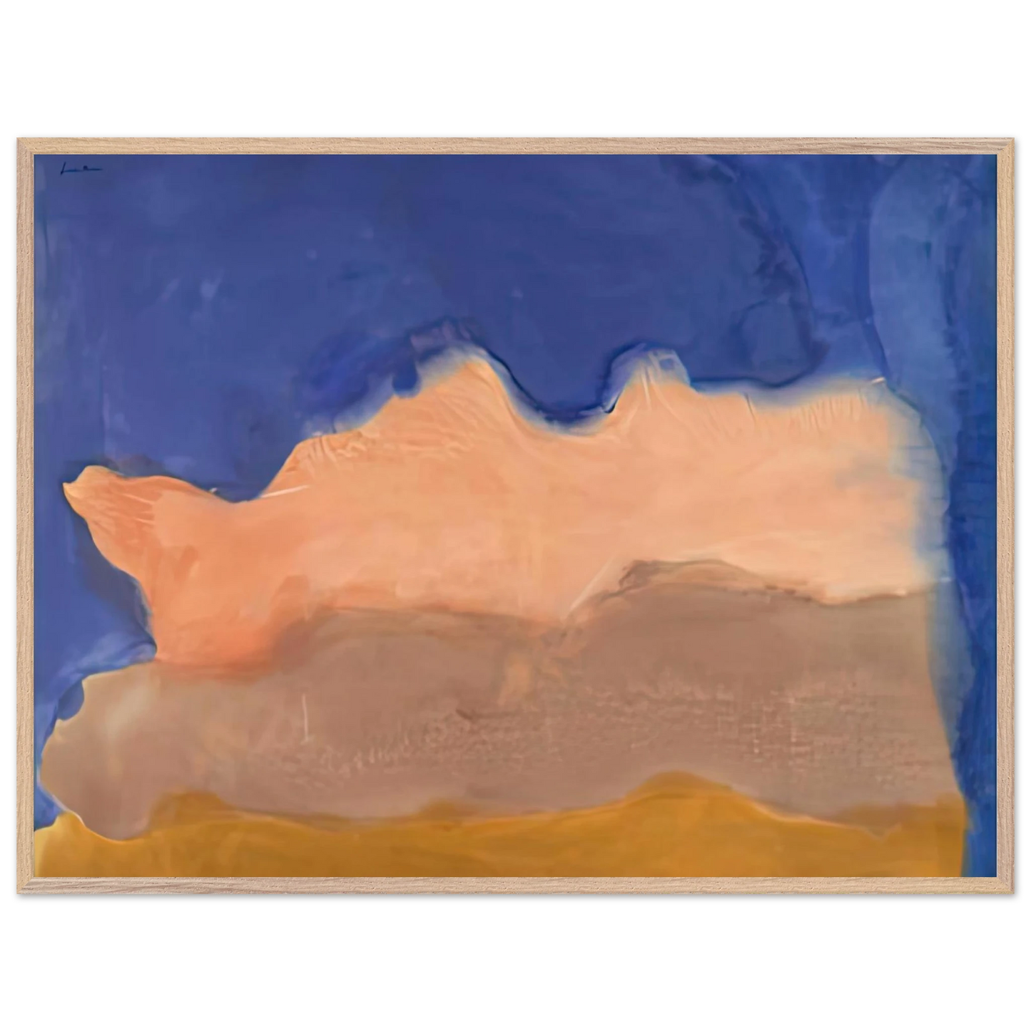 Helen Frankenthaler - Moontide, 1968- Wall Art - 30x40 cm / 12x16 inches - Premium Wooden Framed Poster With Fine Art Paper-canvas - White frame