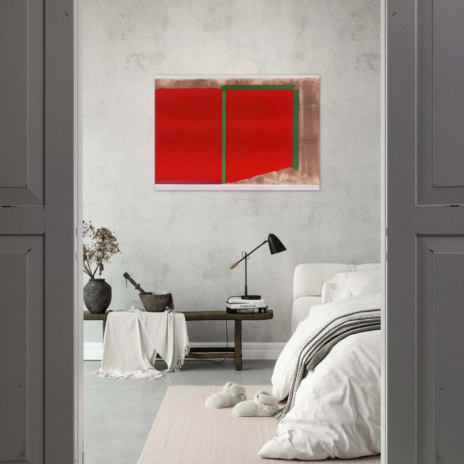 Reds, Greens - 1969 - John Hoyland Brushed Aluminum Print - 70x100 cm / 28x40 inches | John Hoyland Aluminum Print | John Hoyland Prints
