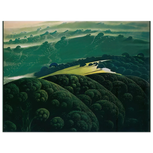 Eyvind Earle - Morning Fog  75x100 cm / 30x40inches Fine Art Poster