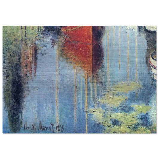Yachts At Argenteuil - claude monet Brushed Aluminum Print - 70x100 cm / 28x40 inches | claude monet Aluminum Print | claude monet Prints