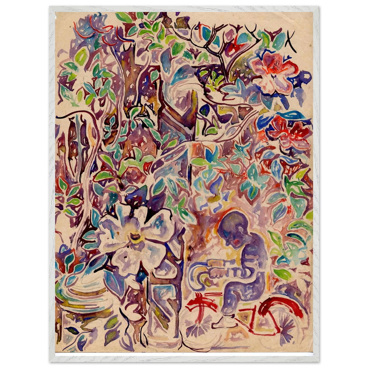 Walter Inglis Anderson - Walter Anderson Wall art - A3 (29.7 x 42  cm) - Premium Wooden Framed Poster With Fine Art Paper-canvas - White frame