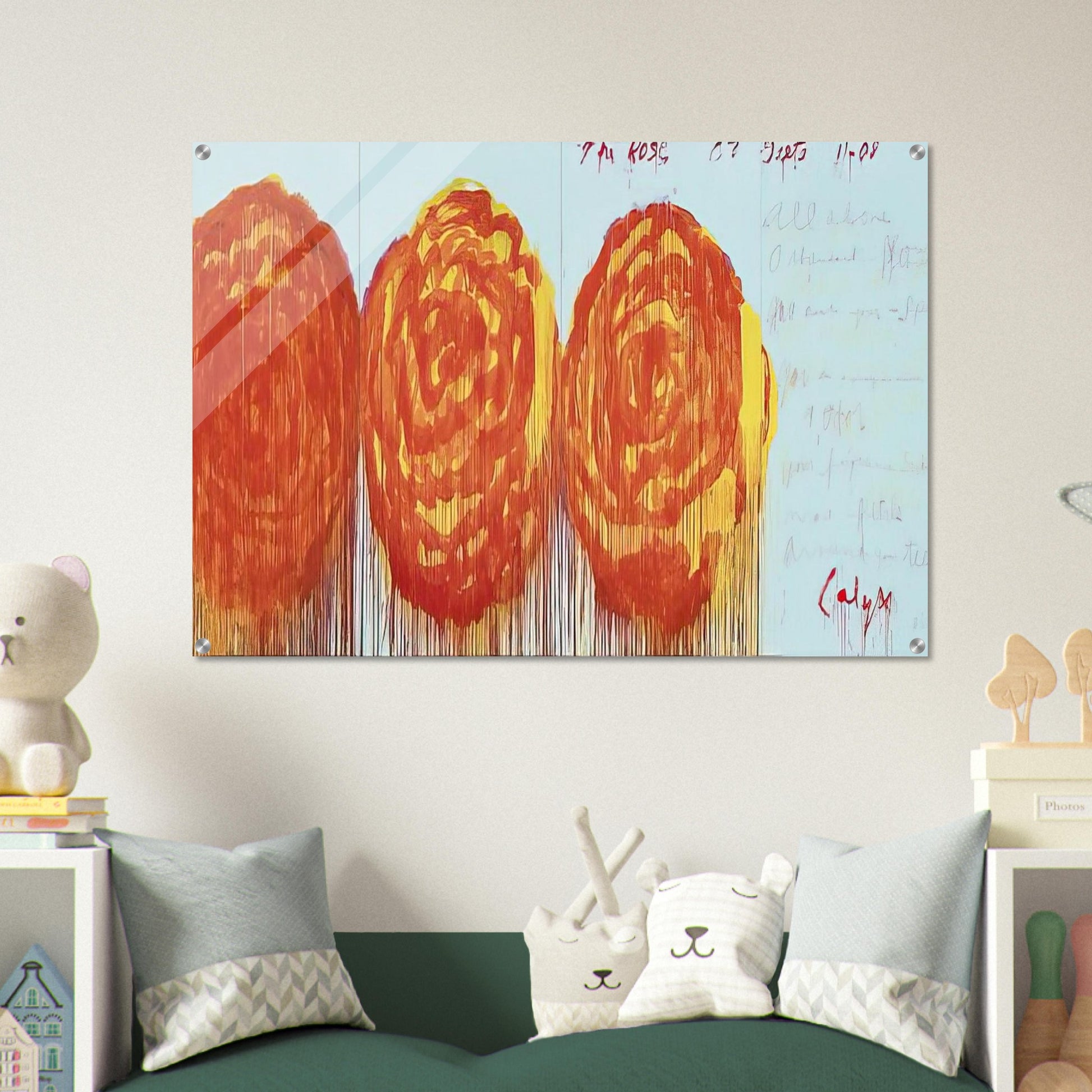 The Rose  II  - Cy Twombly Acrylic Print - 70x100 cm / 28x40″ inches