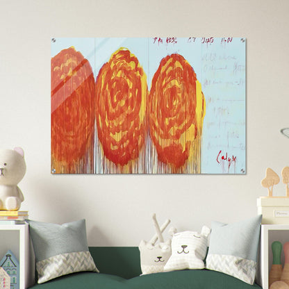 The Rose  II  - Cy Twombly Acrylic Print - 70x100 cm / 28x40″ inches
